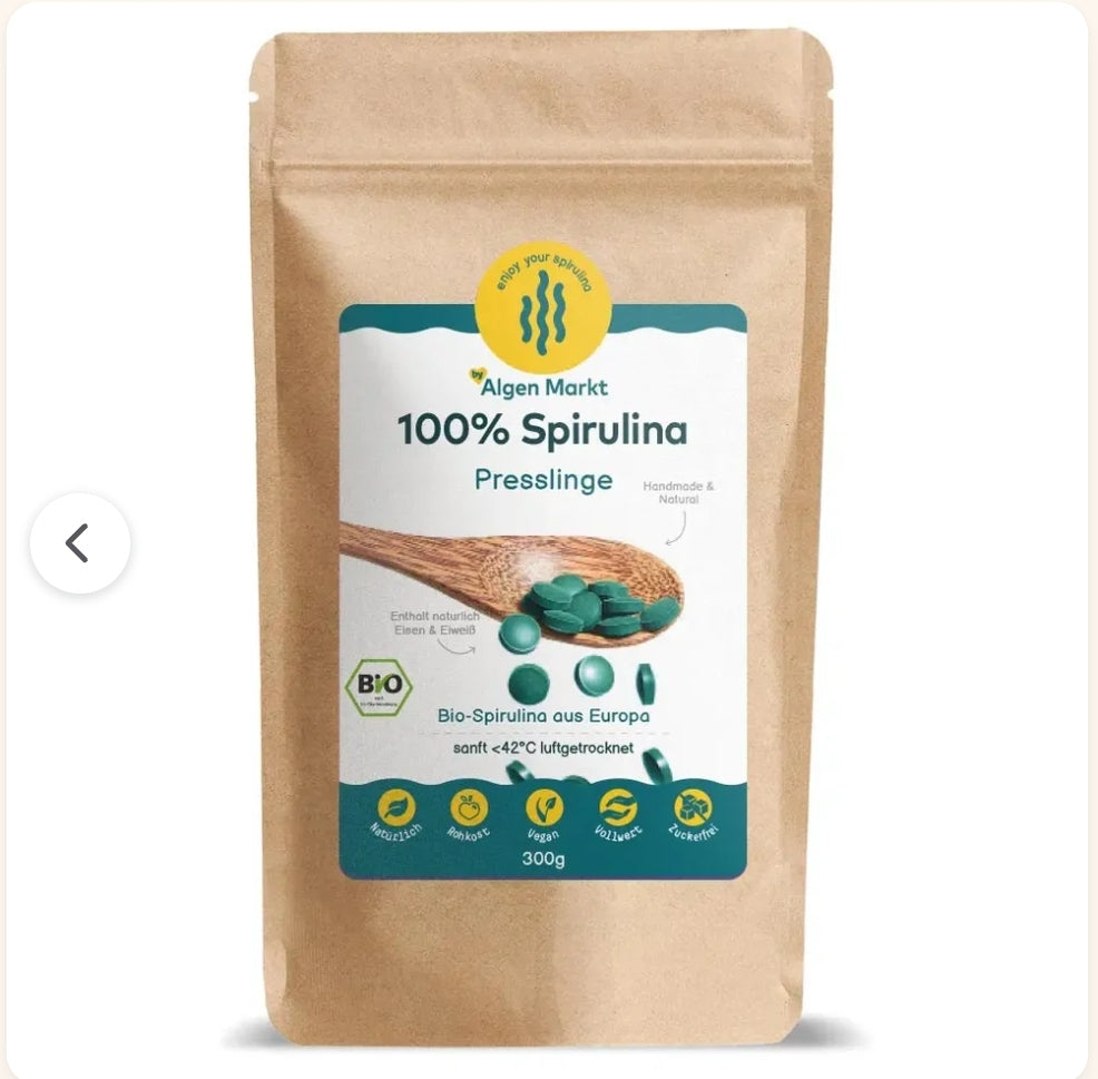 Bio Spirulina Presslinge, 300g Vorratspackung